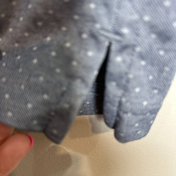 Travis Mathew Polo Shirt Mens XXLarge Blue polka dot Collared Cotton - Picture 6 of 10